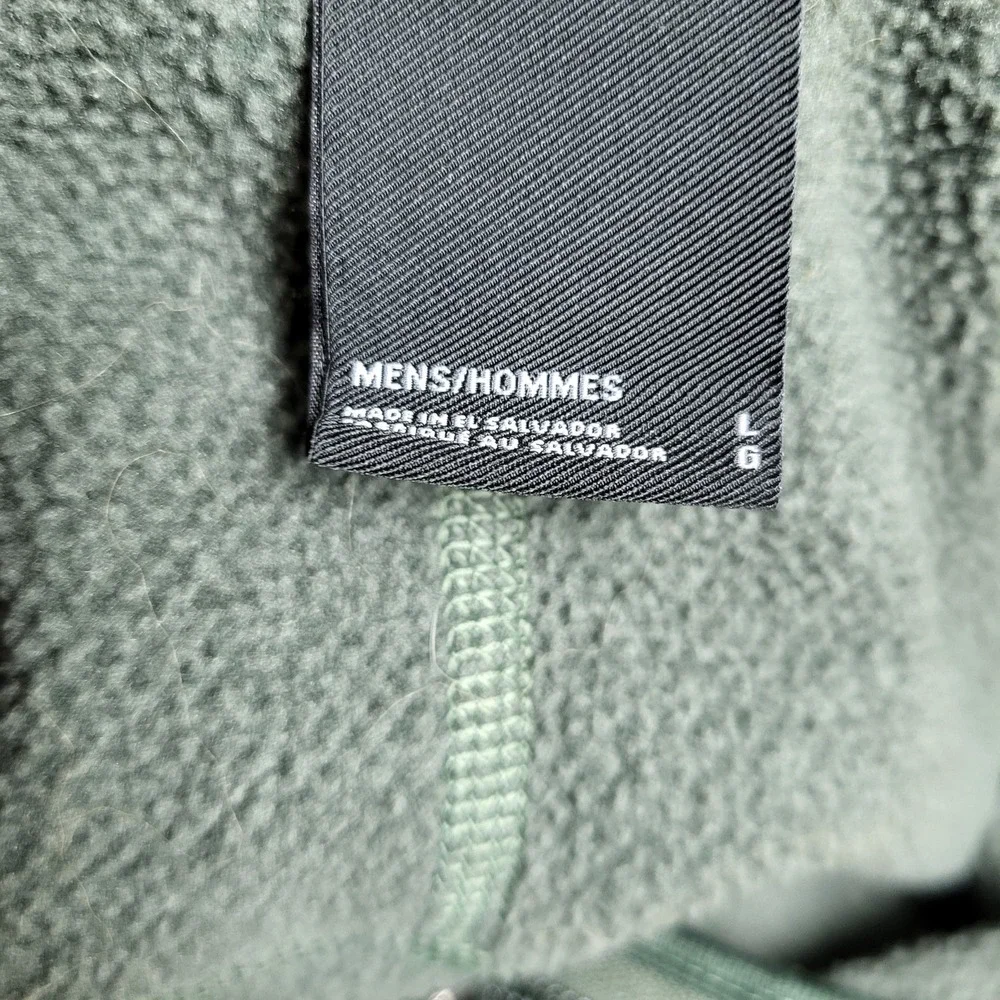 The North Face Men Jacket L Green Glacier Logo Embroidery Fleece Activewear